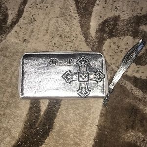 Silver Miss Me Clutch